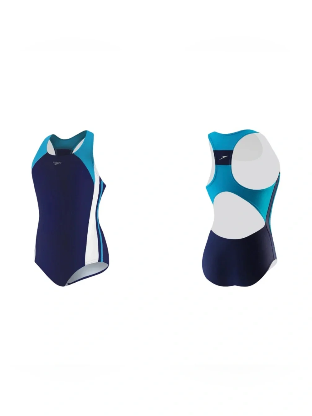 Speedo Girls Solid Infinity Splice One Piece In Navy Size 14 NWT